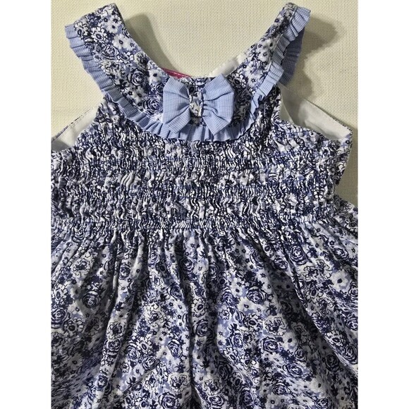 Rosalin Floral Baby Girl Cotton Dress. Size 12-18 Month - Picture 3 of 5
